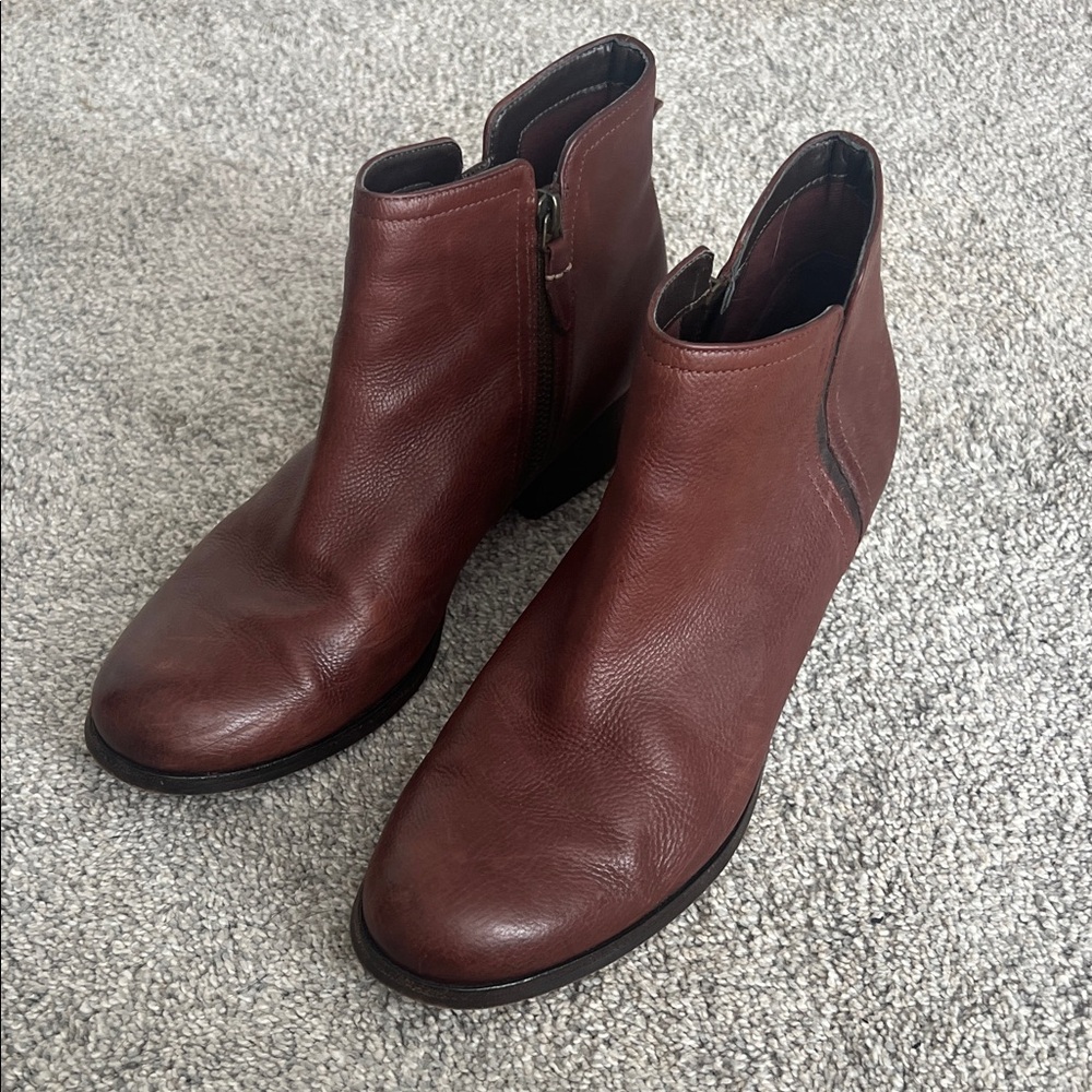 Clarks Leather Brown Ankle Boots